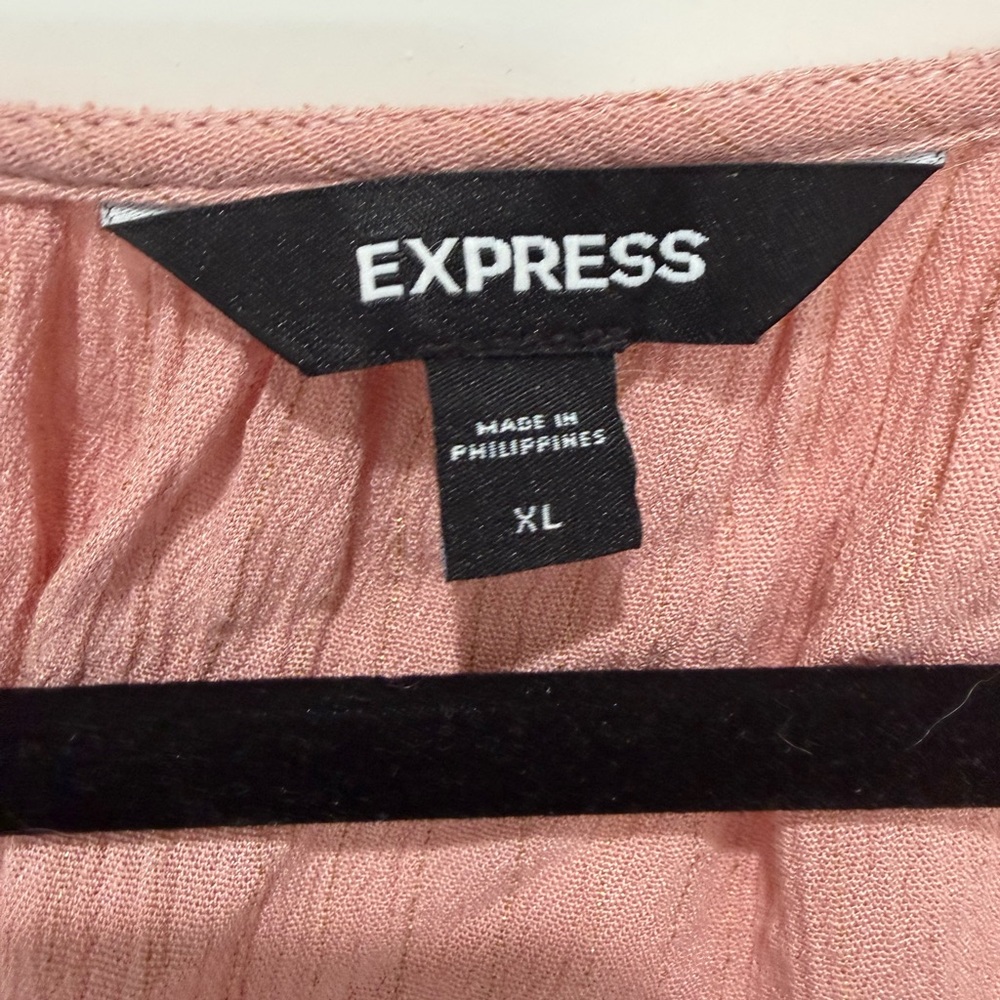 Express Blush Ruffled Blouse - Picture 3 of 4